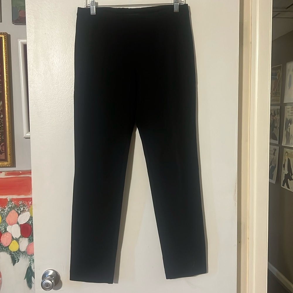 Jenne Maag black straight leg stretch pants.